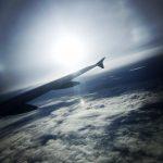airplane flight clouds