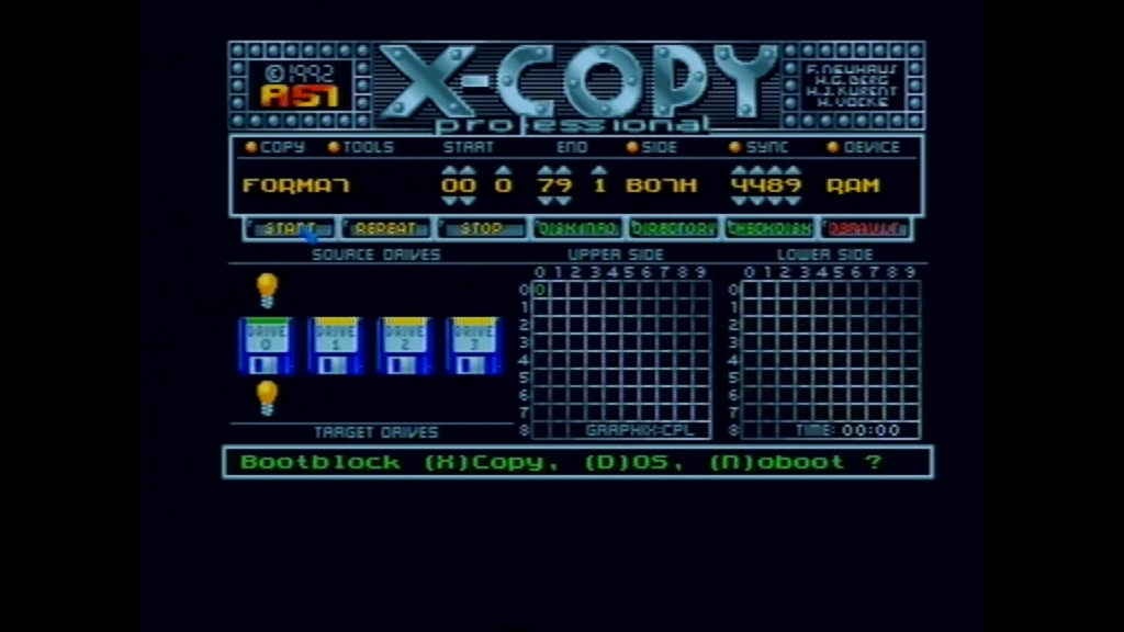 X-Copy Professional Boot Sector On Amiga 500