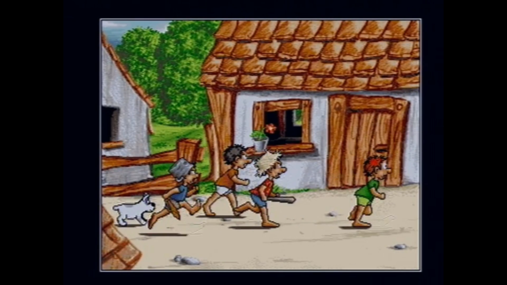 The Settlers By Blue Byte For Amiga 500 Settlers Intro Sequence Kids In Village