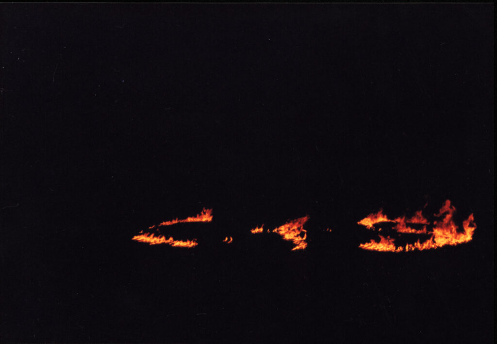 Flames Spelling Out CTS In Mentholated Spirits