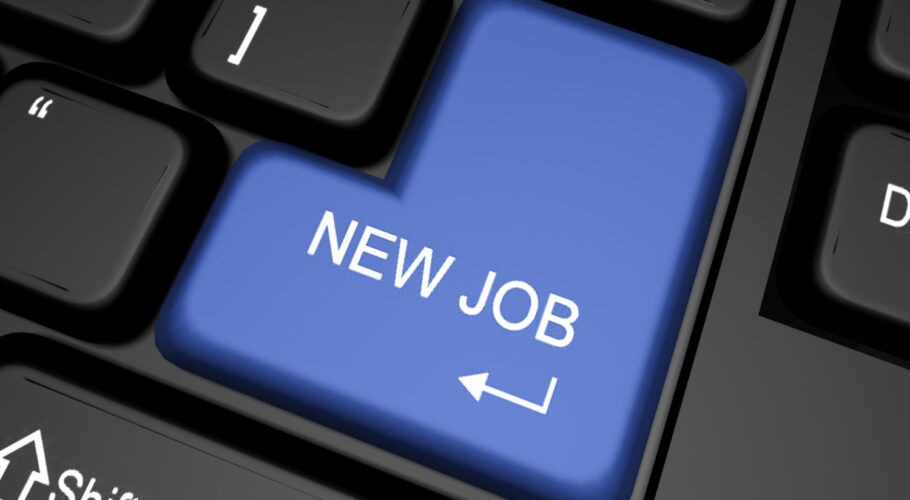 computer keyboard with a new job button