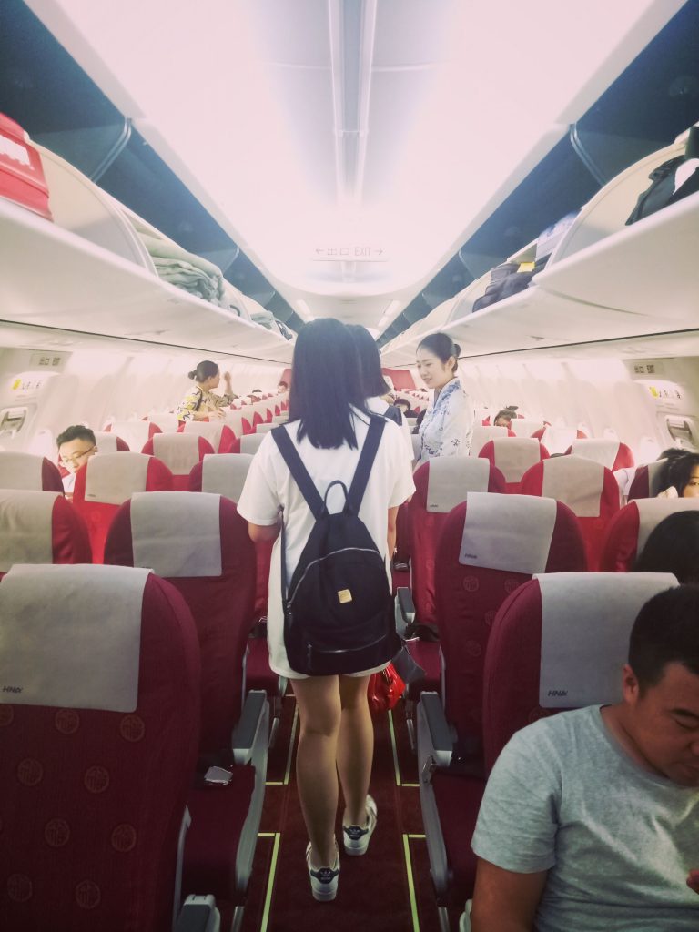 airplane aeroplane check-in China Australia