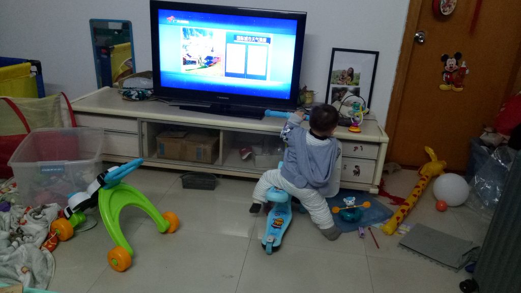 Scooter Indoors In China Guangzhou During Coronavirus Pandemic Lockdown