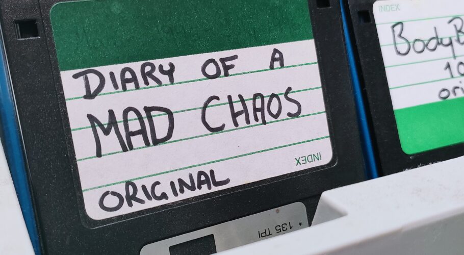 Diary of a Mad Chaos backup archive on 3.5 inch floppy disk
