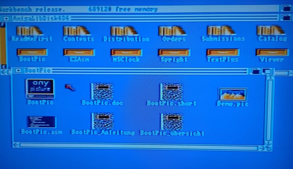Bootpic Open In Amiga 500 Workbench Window