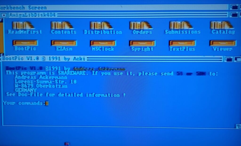Bootpic Open In Amiga 500 Workbench Window