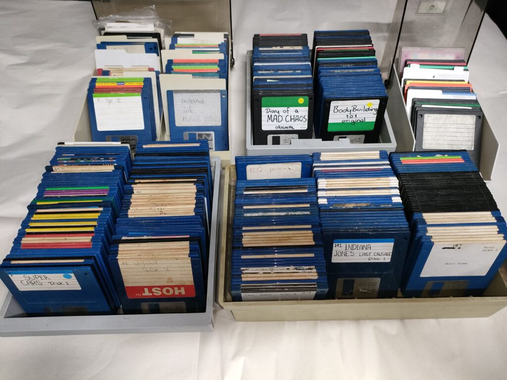 Amiga 500 Floppy Disk Collection In Five Floppy Disk Cases