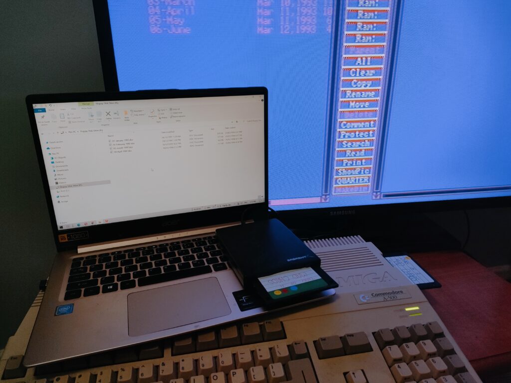 Amiga 500 & ASUS Laptop Floppy Disk Drives