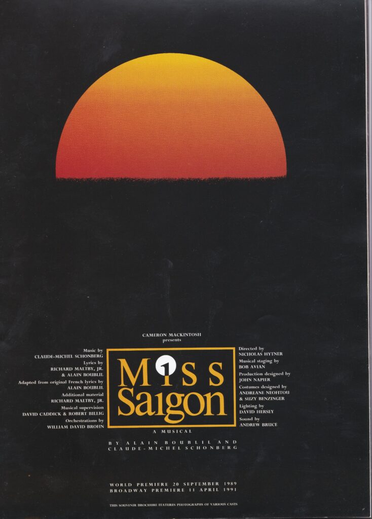 Miss Saigon Collector’s Edition Booklet 