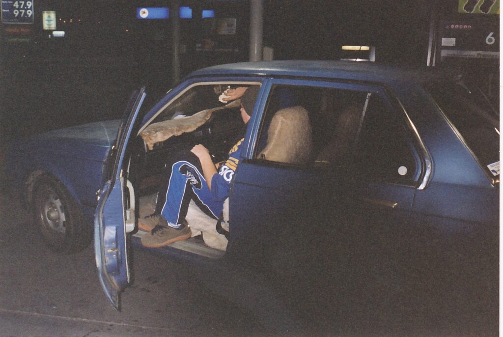Blue Rusted Toyota Corona 