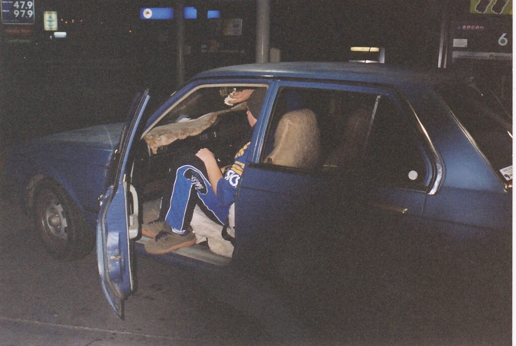 Blue Rusted Toyota Corona