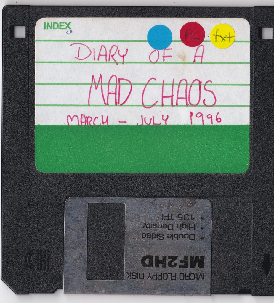 Diary of a Mad Chaos Original Floppy Disk On Amiga 500