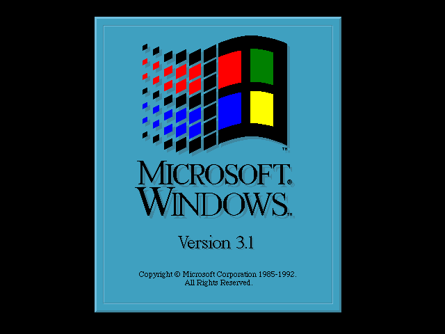 Microsoft Windows Version 3.1 Splash Screen