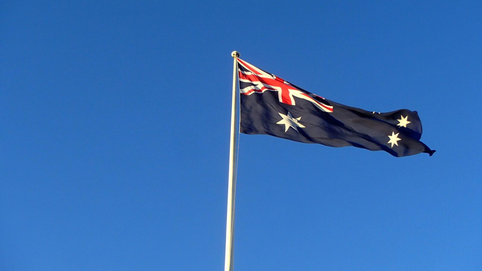 Australian Flag Blue Skies