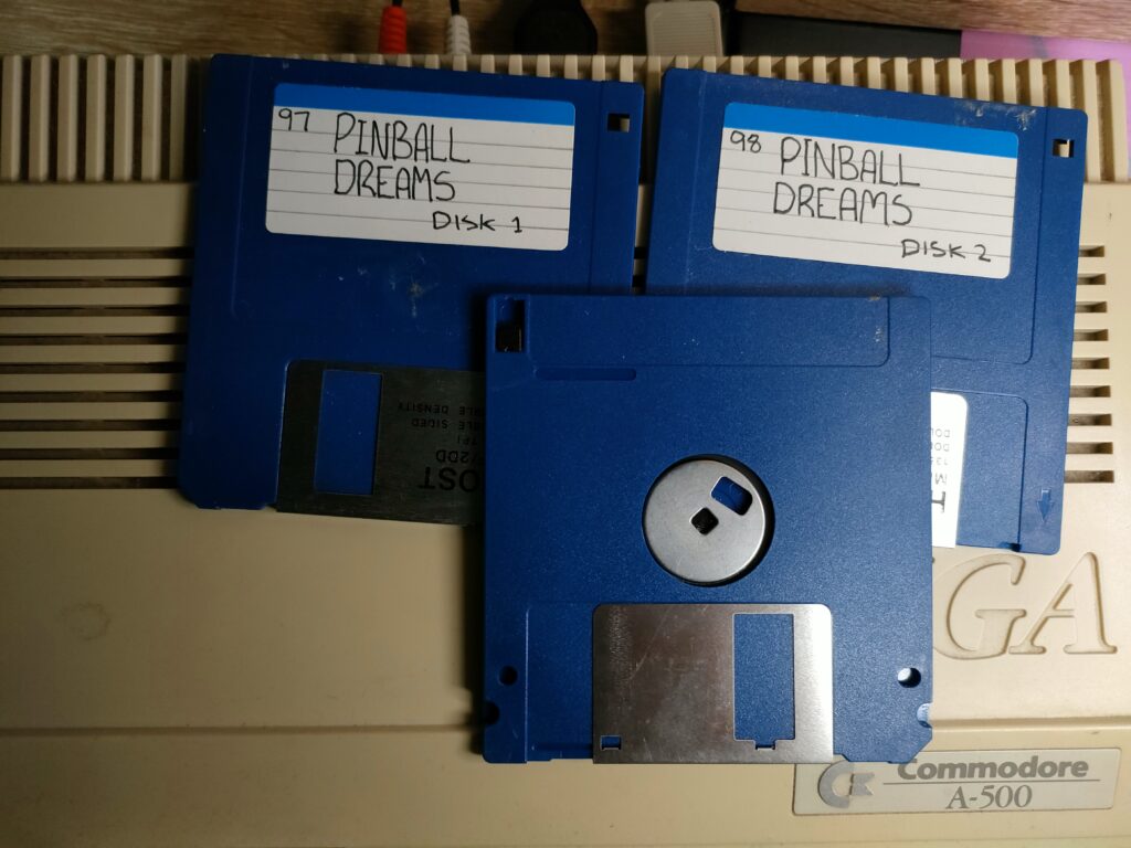 Pinball Dreams Boot Disk Write-Enabled On Amiga 500