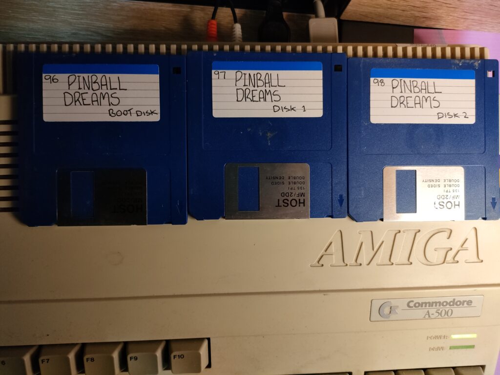 Pinball Dreams Floppy Disks On Amiga 500