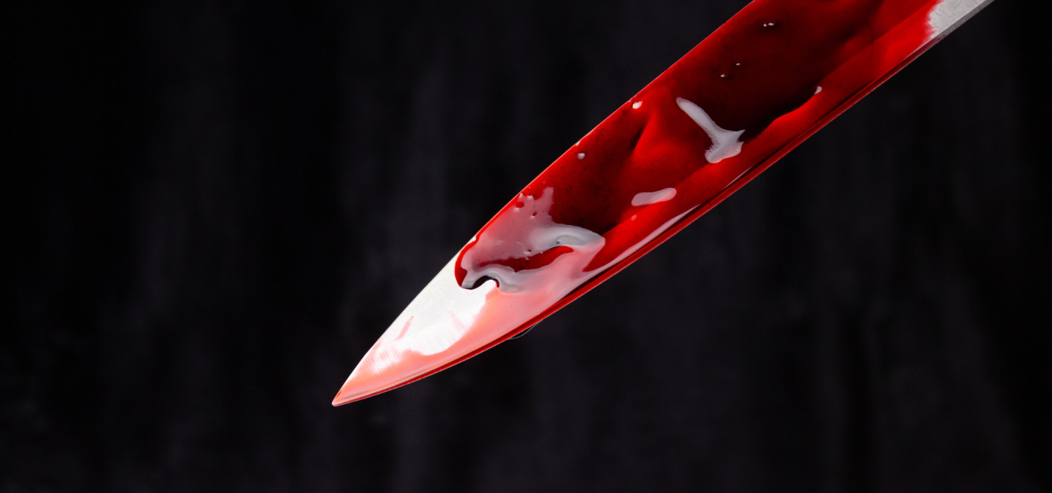 bloody knife black murder crime