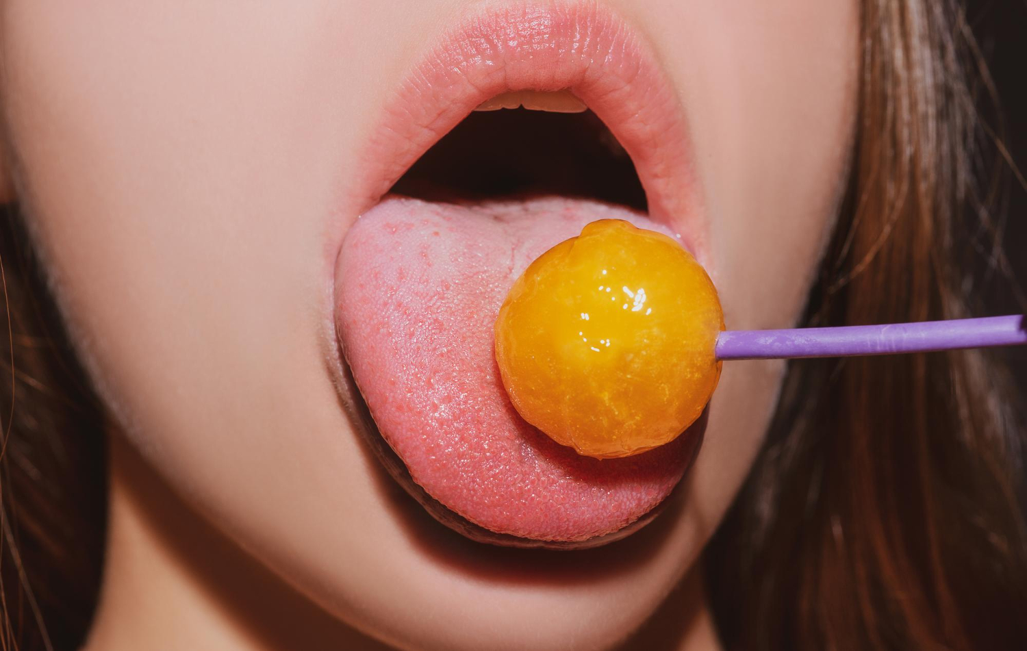 close up lips with lollipop isolated sexy blowjob sensual mouth with lipstick eats sweets sexy design women girls beauty lips