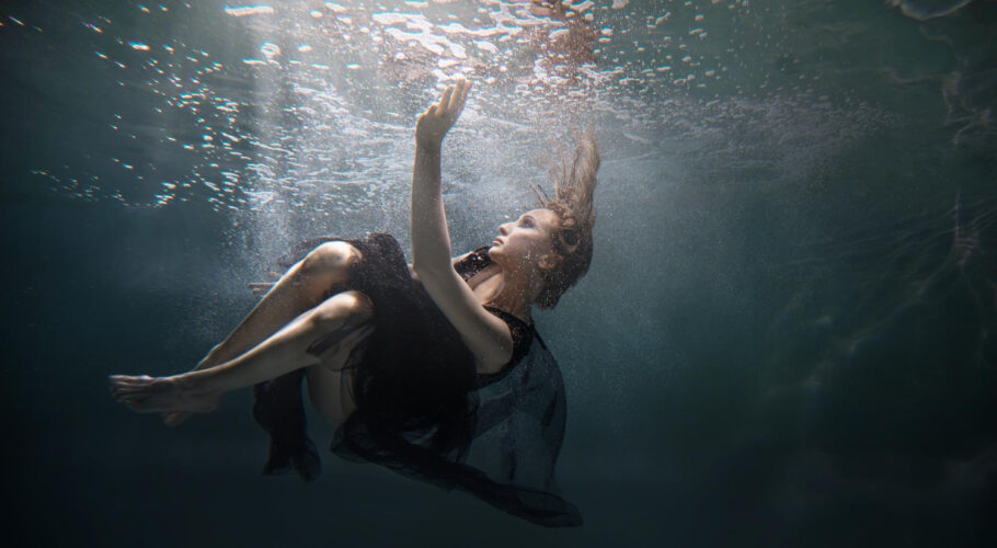 dancer underwater state peaceful levitation