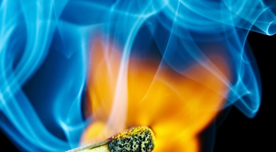 Match Closeup Going Up In Flames Smoke