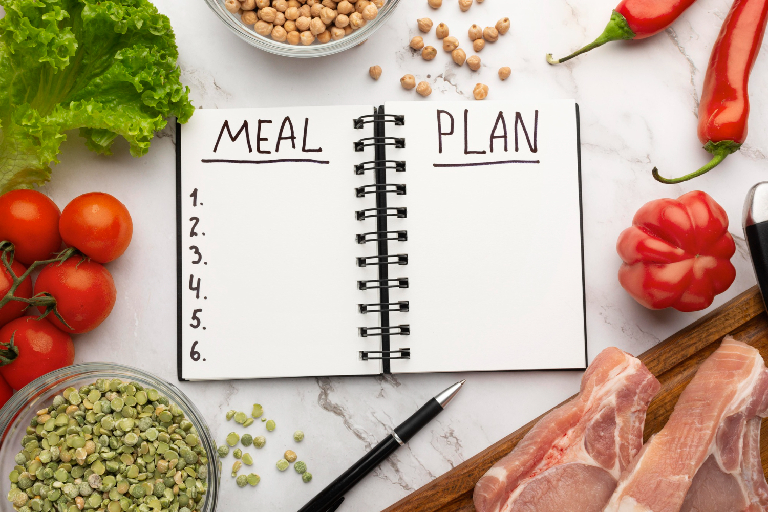 meal planning notepad food composition