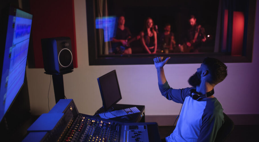 music composer showing thumbs up