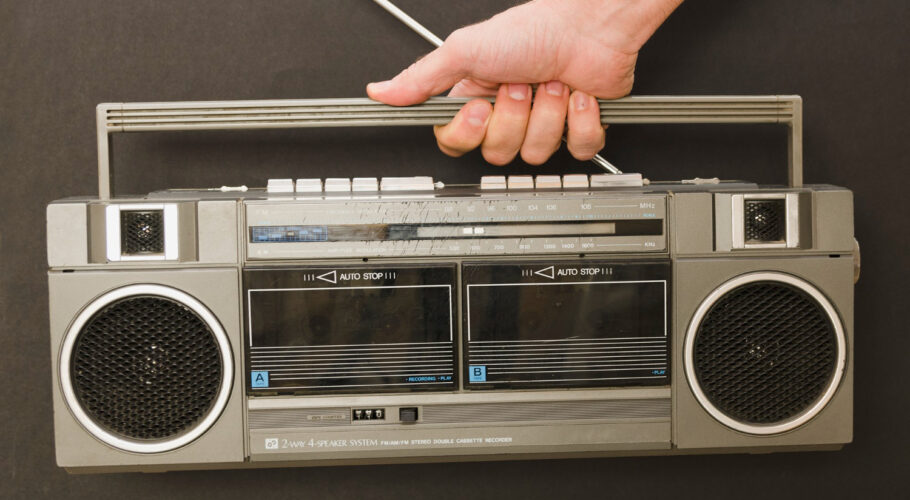 old cassette tape player vintage