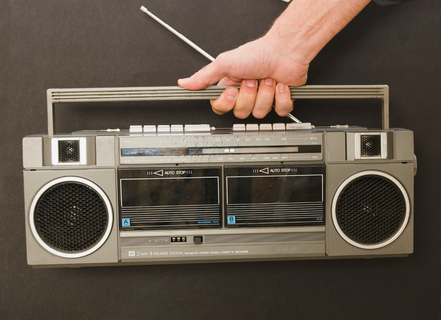 old cassette tape player vintage