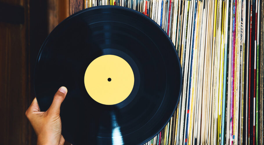 old vinyl record collection albums
