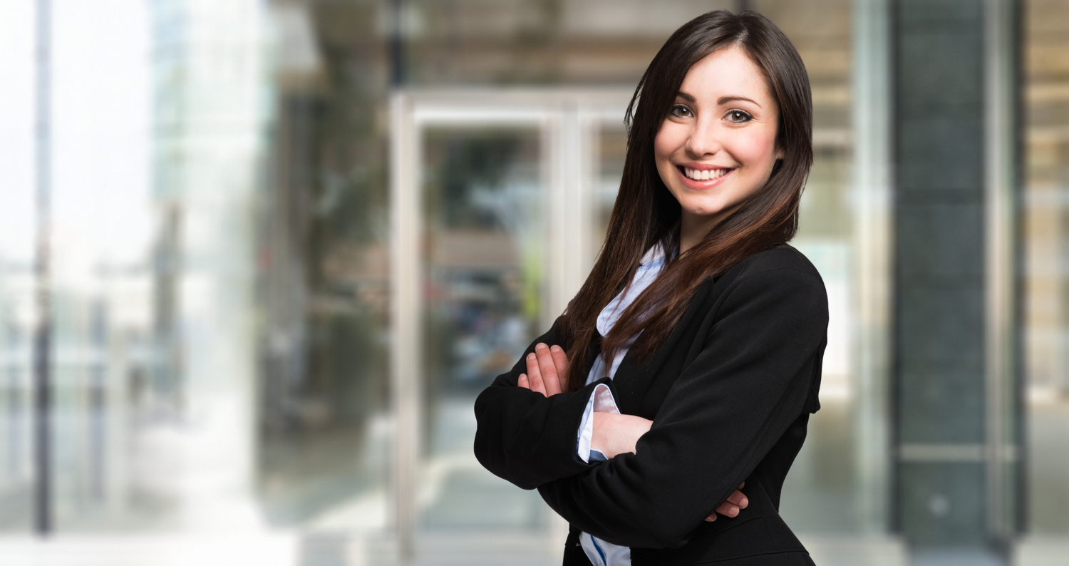 portrait young beautiful businesswoman