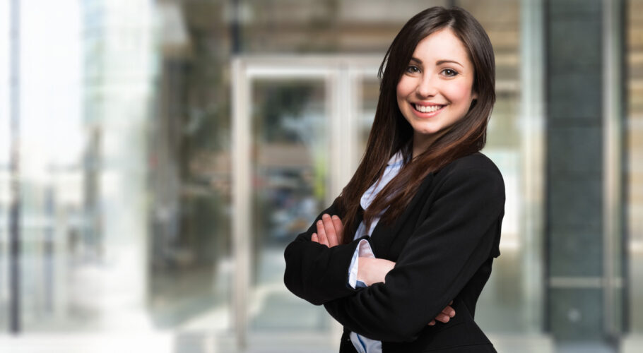 portrait young beautiful businesswoman