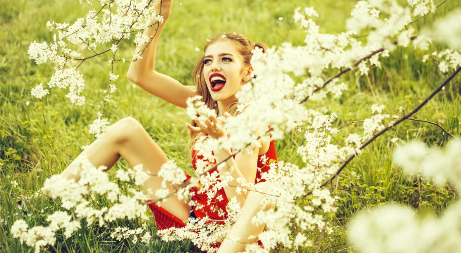 pretty girl in blossom lyssa
