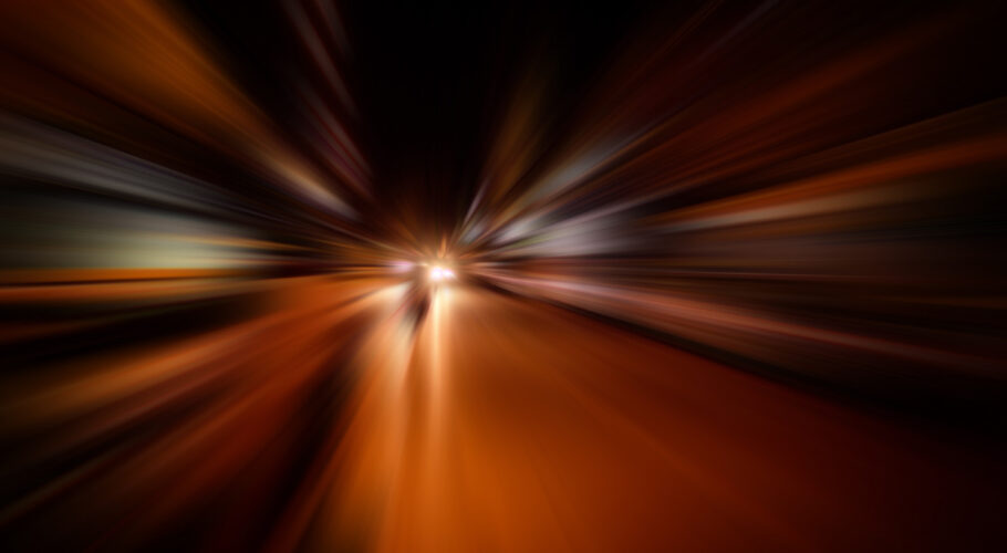 speed motion blur road night