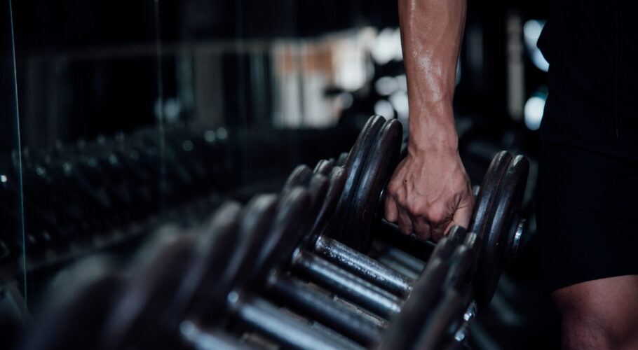 young man sportswear exercise class gym